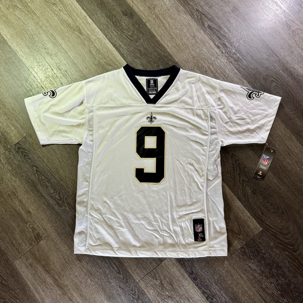 Teen's NFL Team Apparel New Orleans Saints #9 Brees Jersey Sz XL 18/20